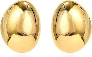 KELMALL 18K Gold Chunky Hoop Earrings, Non-Tarnish Statement Drops Earrings