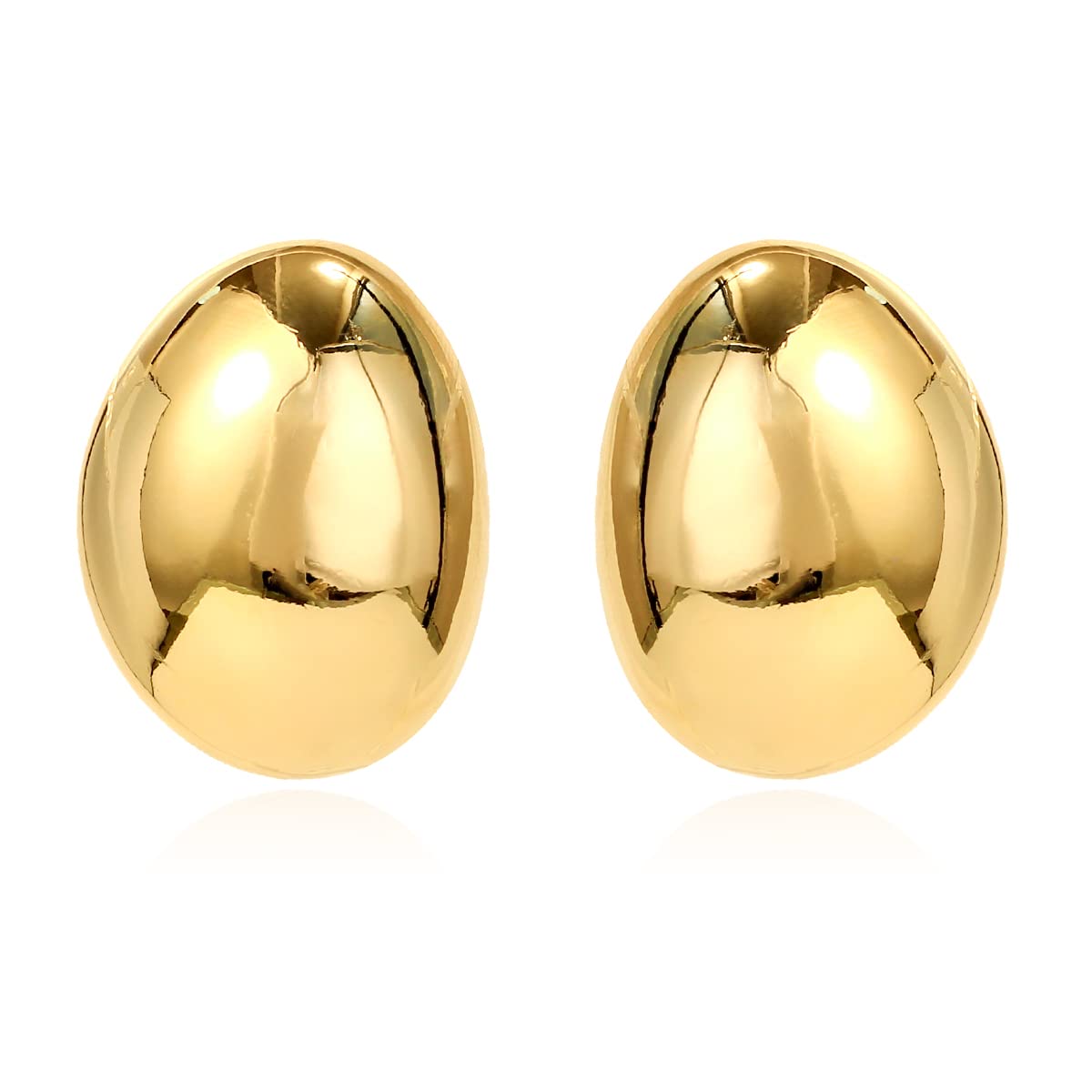 KELMALL 18K Gold Chunky Hoop Earrings, Non-Tarnish Statement Drops Earrings