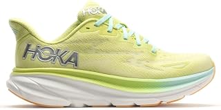 HOKA one one Women's W Clifton 9 Sneaker, Citrus Glow Sunlit Ocean