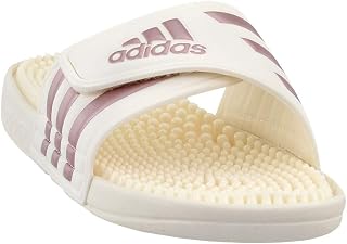 adidas Women's Adissage Slide Sandal, Vapour Grey Metallic/Cloud White, 5 M US