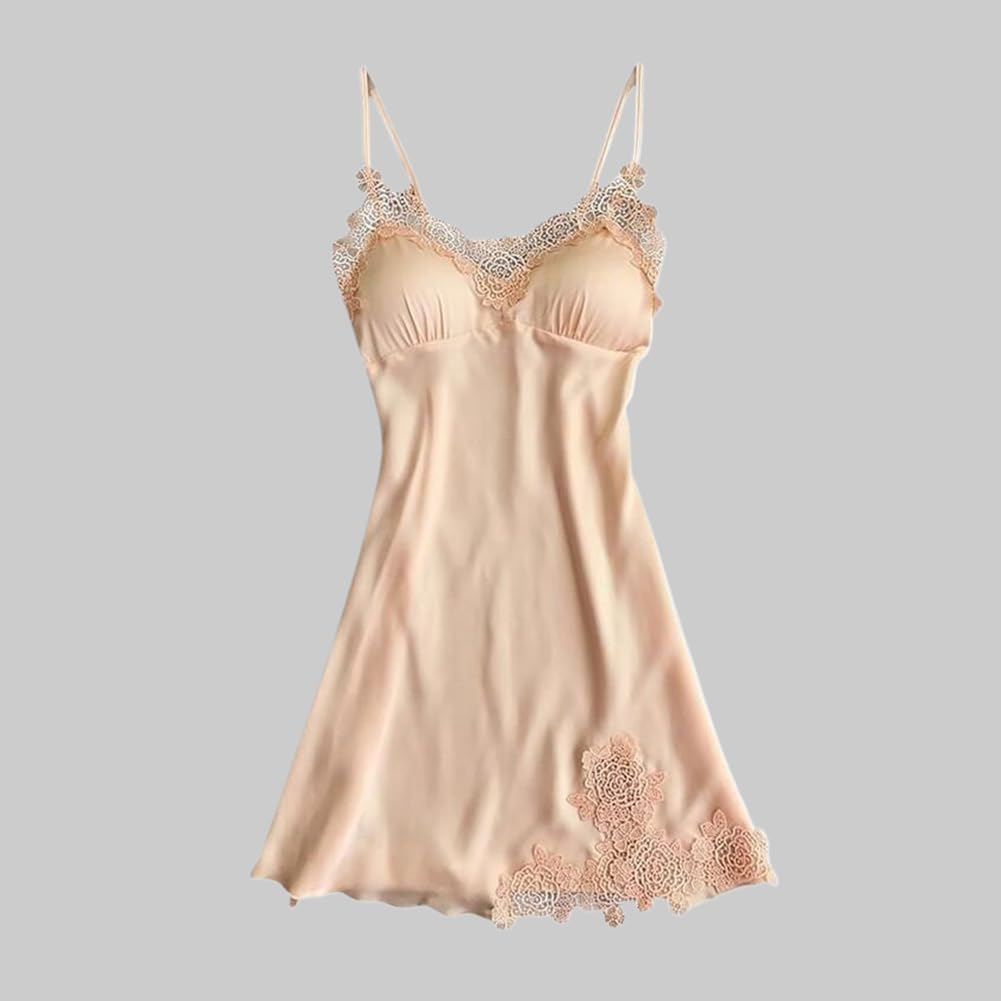 Women's Summer Sleeveless Lace Nightdress Comfortable Decoration Casual Sleepwea