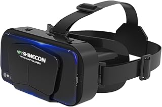 3D VR Glasses VR Virtual Reality Headset Support 360°Panorama Large Screen Anti Bluelight Adjustable Pupil Distance Preven-t Fatigue Goggles for Movies Games,for 4.5-7inch Phones