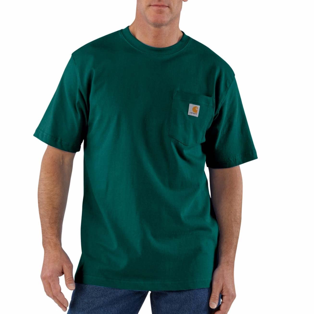 Carhartt Big & Tall Workwear Pocket Short-Sleeve T-Shirt, Green (Hunter), 4XL Me