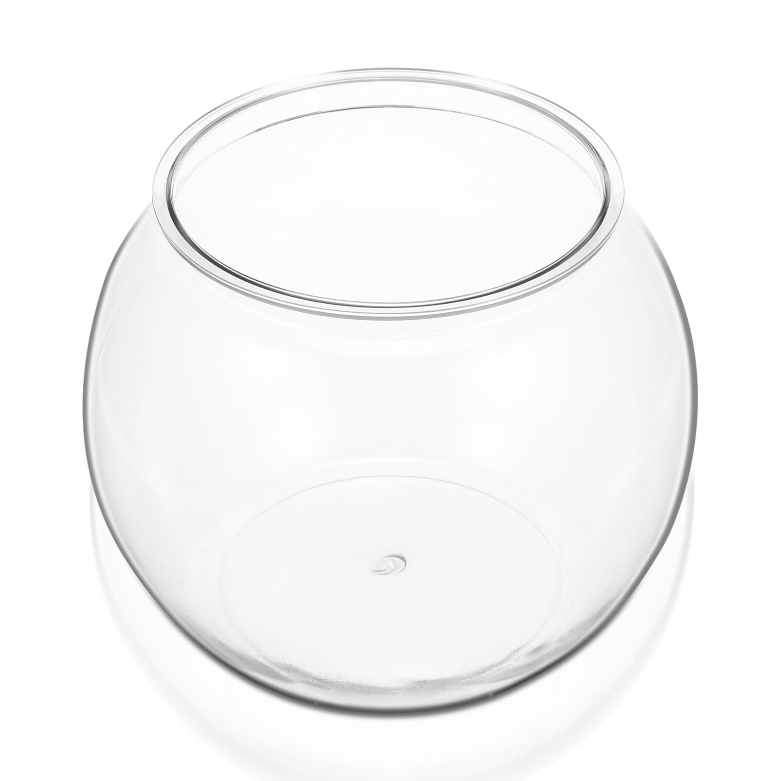 POPETPOP Plastic Fish Bowl Small Fish Tank Desktop Aquarium Clear Round 2 Gallon