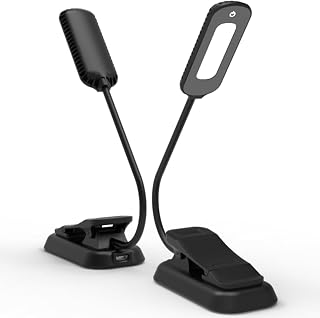 MAPTAY Book Light, 12 LED USB Rechargeable Reading Lamp with 3-Level Brightness for Eye Protection - Ideal for Night Reading