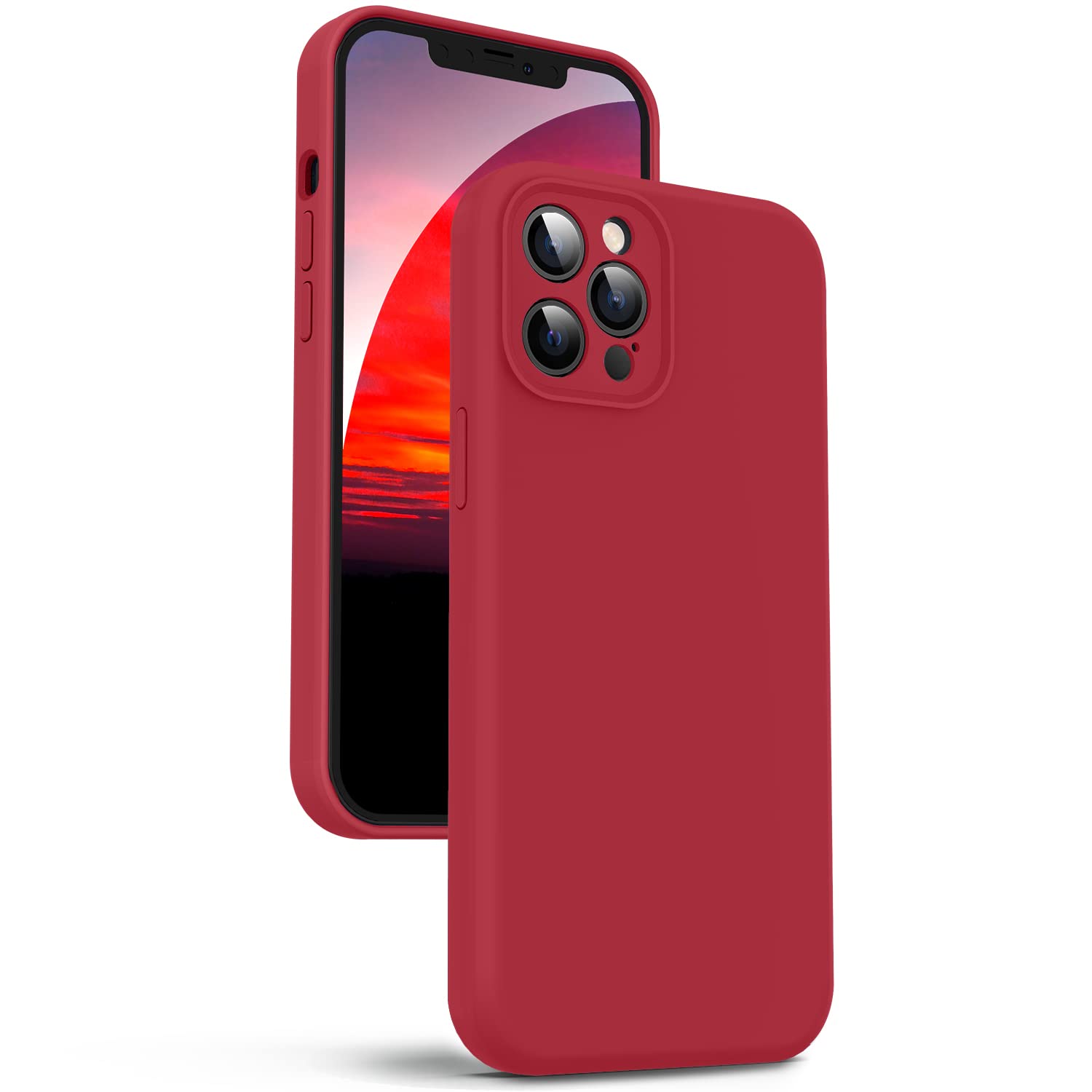 Supdeal Liquid Silicone Case for iPhone 12 Pro Max, [Camera Protection] [Microfi