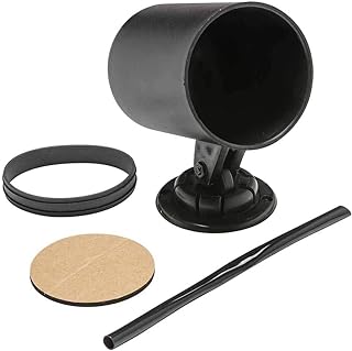 GlowShift Universal Black Single Swivel Dashboard Gauge Pod Holder | Fits Any Make/Model Car or Truck, Mounts (1) 2-1/16" (52mm) Gauge to Vehicle's Dash, Turns 360 Degrees, ABS Plastic