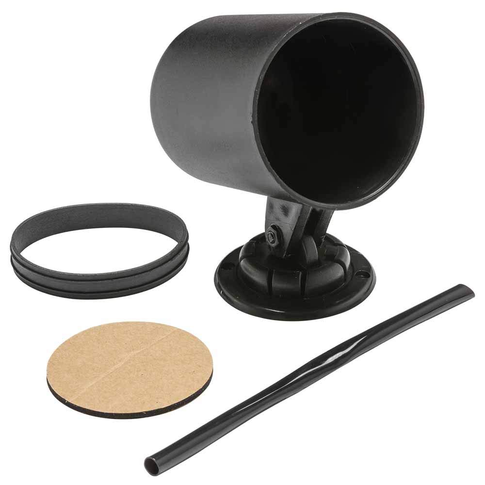 GlowShift Universal Black Single Swivel Dashboard Gauge Pod Holder | Fits Any Ma