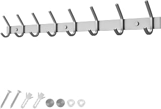 Dripex Hook Rack Rustproof Stainless Steel Coat Hook Brushed Look Double Hooks up to 30 kg Load Capacity Hooks