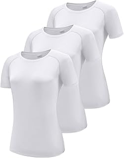 Boyzn Women's 3 Pack Short/Long Sleeve Workout Running Shirts, UPF 50+ Sun Protection Shirts, Athletic Exercise Gym T-Shirts