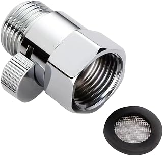 Shower Head Shut Off Valve,Brass Water Flow Control Valve G1/2 Flow Pressure Regulator with Handle Level，Cut Off Valves for Shower Head or Bidet Spray,Brass
