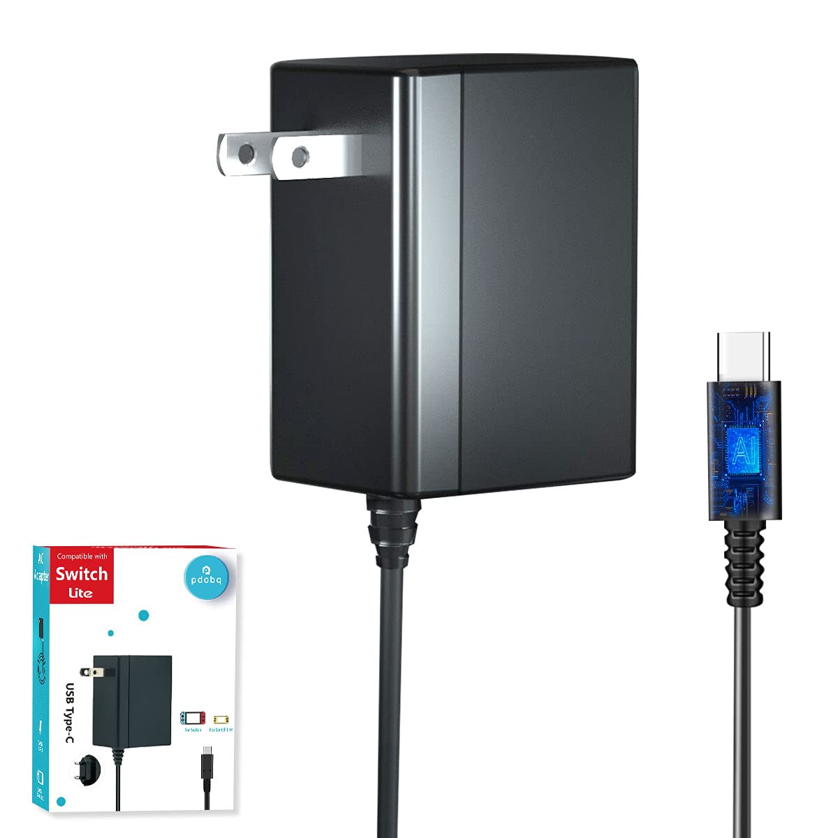Charger for Nintendo Switch AC Power Supply Adapter with 5FT Charging Cable | 15