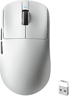 MIKIBY ATK R1 SE+ Wireless Gaming Mouse, 18000 DPI,Tri-Mode Mouse(White) | High-Precision PAW3395 SE Sensor,55G Lightweight, 2.4G/BT5.0/USB-C , Programmable Ergonomic Mice Suitable for Laptops/PC/Mac
