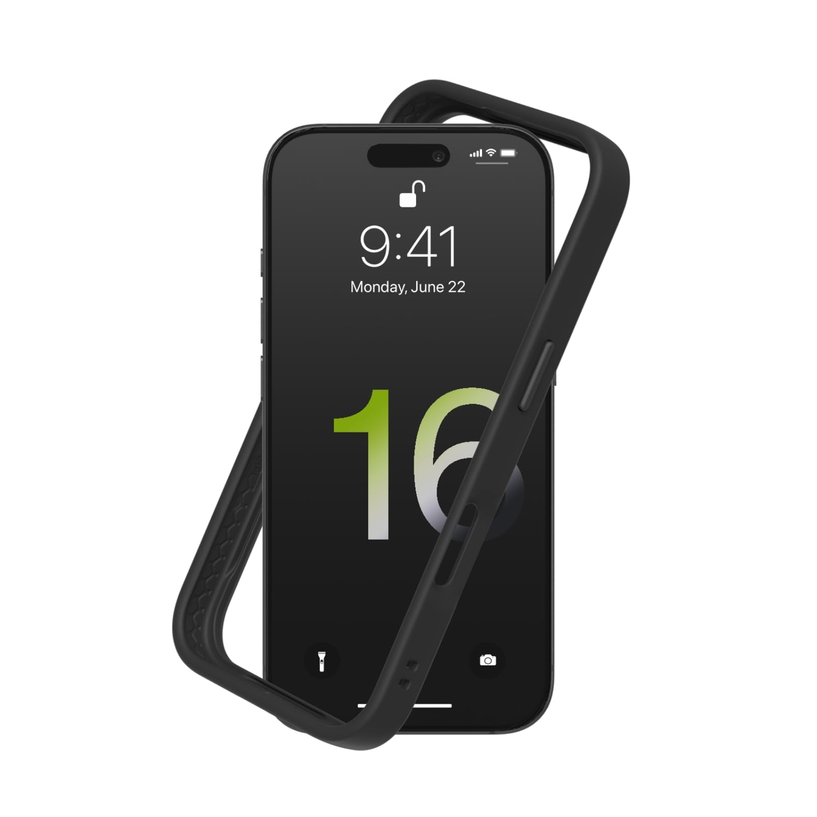 RhinoShield Mod NX Bumper Phone Case for iPhone 16 Pro Black | Bumper Case witho