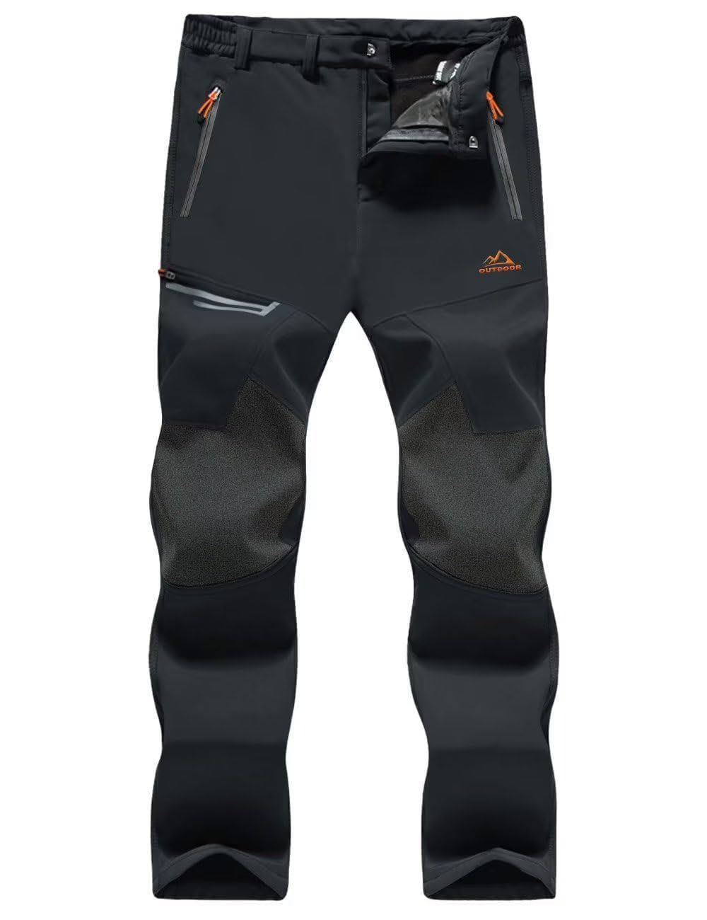 MAGCOMSEN Men's Water Resistant Fleece Lining Winter Trousers Warm Outdoor Workw