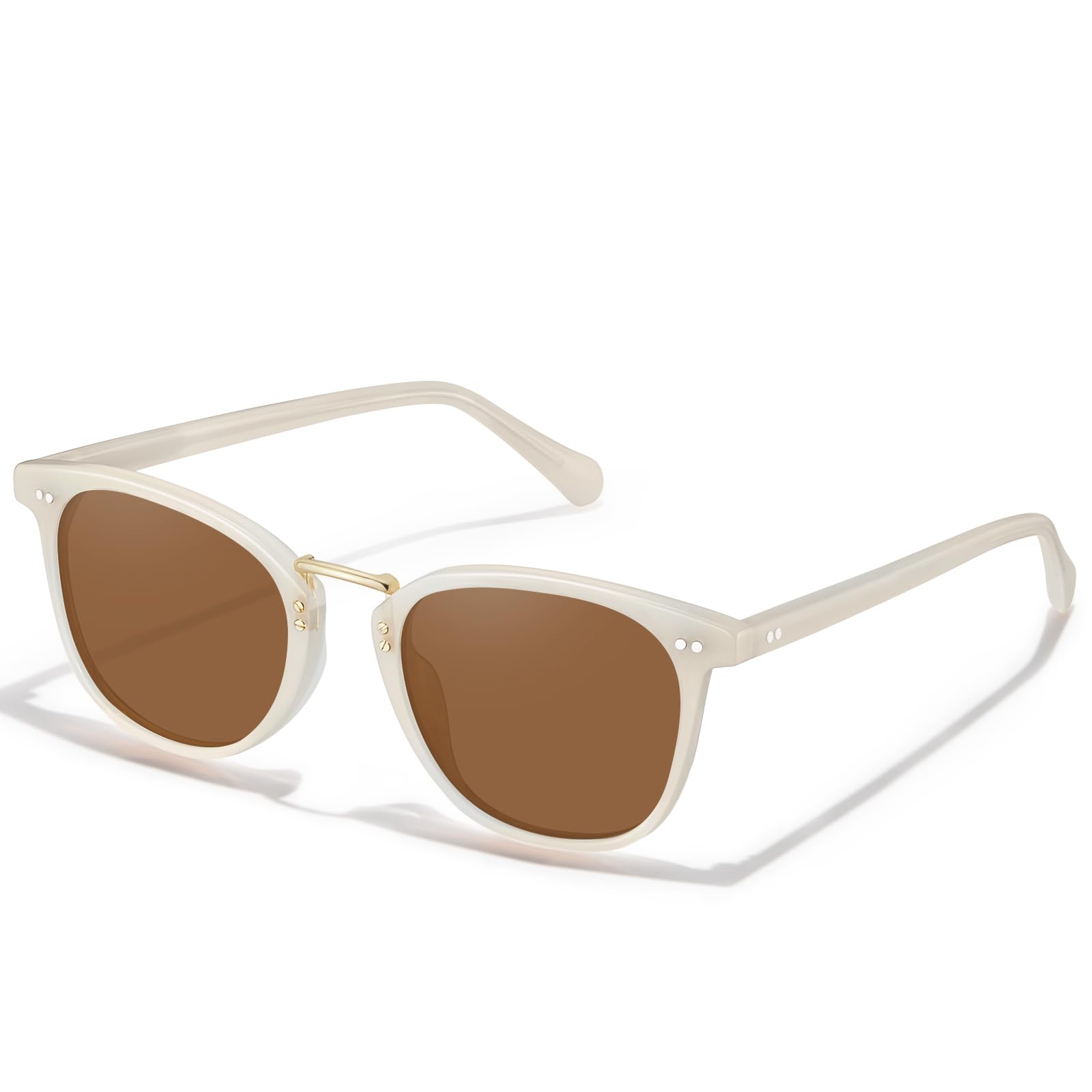 CARFIA Acetate Polarized Sunglasses for Women UV Protection, Retro Eyewears Meta