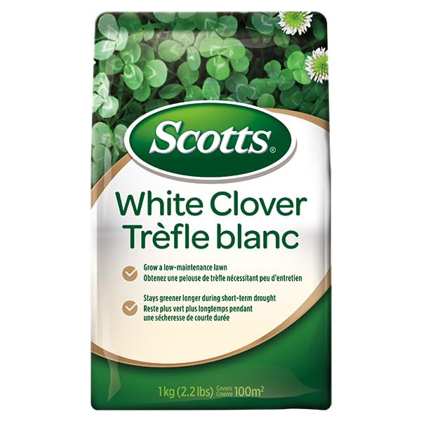 Scotts White Clover Lawn Seed, 1kg (Covers 1,100 Sq. Ft.) – Low-Maintenance, Sel