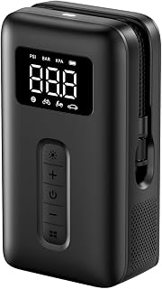 UGREEN Tyre Inflator Portable Cordless Electric Air Pump 150PSI Auto Off | Car Tyre Pump with LED Light Digital Gauge for Accurate Pressure Readings for Cars Motorcycles Balls Bicycles