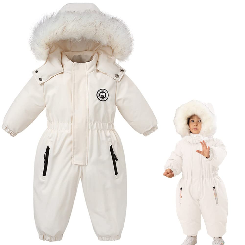 Xifamniy Toddler Snowsuit 2T 3T 4T 5T Ski Suit Baby Girl Boy Winter Clothes Coat