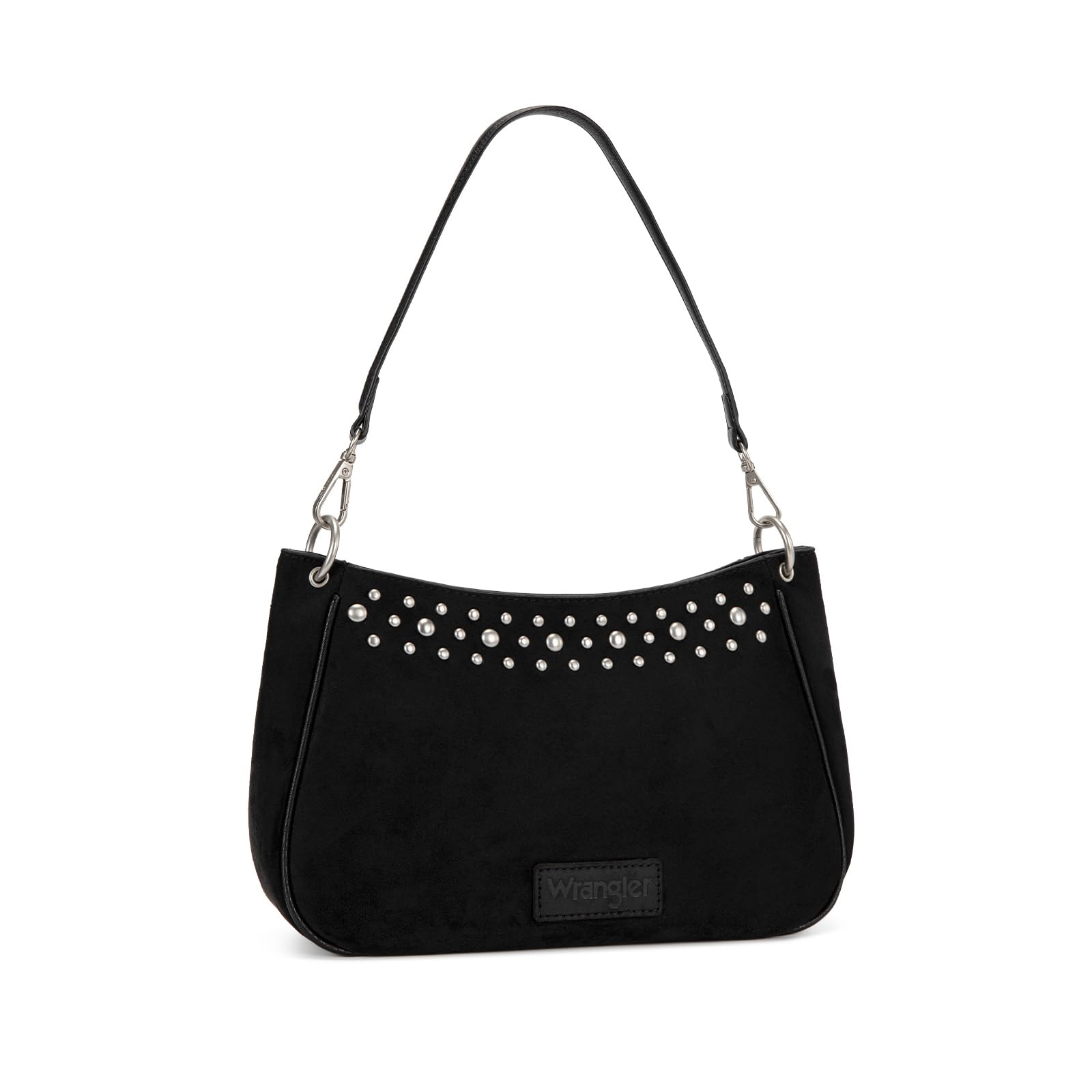 Wrangler Shoulder Bag for Women, Small Soft Faux Suede Slouchy Hobo Purse