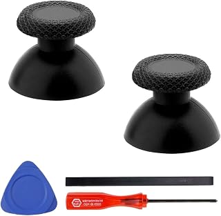 2 Pack Black OEM Thumbsticks Replacement Kit for PS Portal & for PS5 VR2, ToneBar Analog Stick Caps Button for PlayStation Portal Remote Player, Repair Accessories with Repair Tools