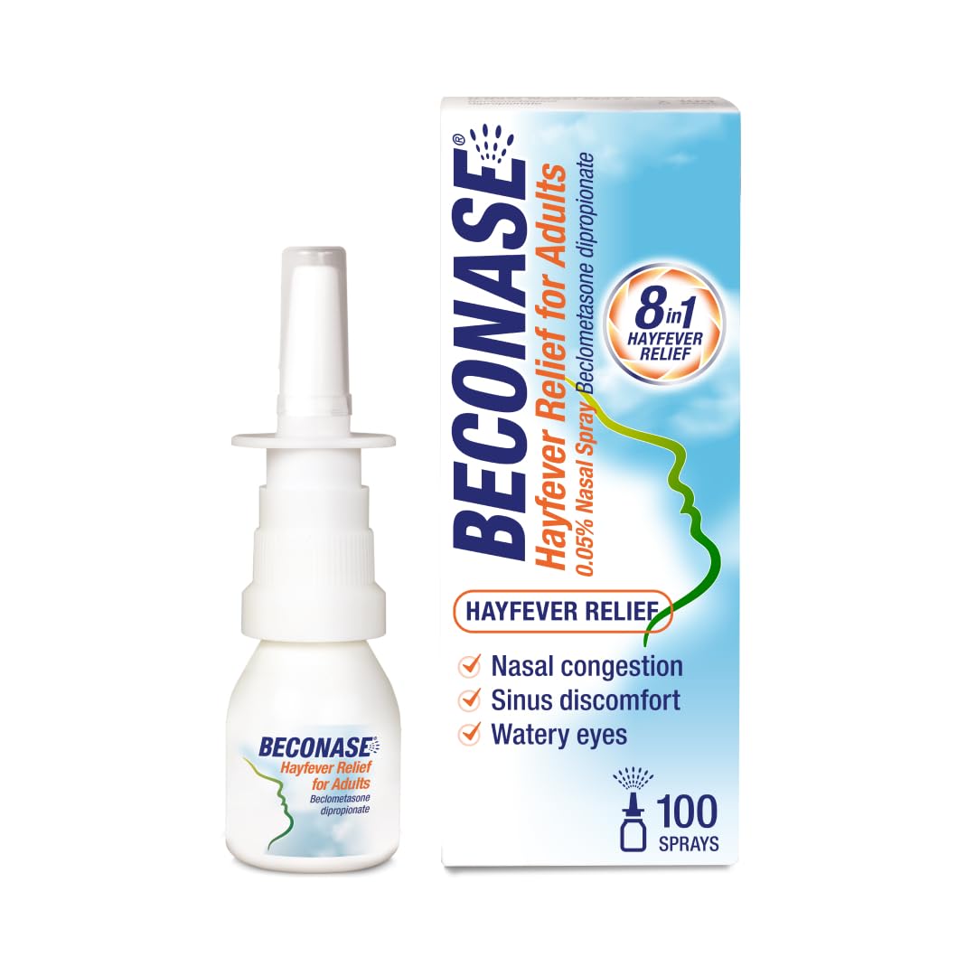 Beconase 8-in-1 Hayfever Relief Nasal Spray for Adults, 100 Sprays | Non-drowsy 