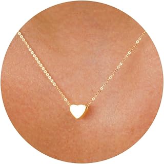 Dainty Necklace-14k Gold/White Gold Plated Lotus Flower Leaf Sun Moon Crown Star Crown Interlocking Inifinity Circle Pendant Necklace for Women