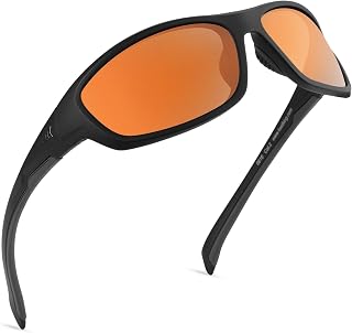 KastKing Hiwassee Polarized Sport Sunglasses for Men & Women, Wrap Design
