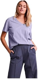 Pieces Pcria SS Women's Short-Sleeved V-Neck T-Shirt (Pack of 1)