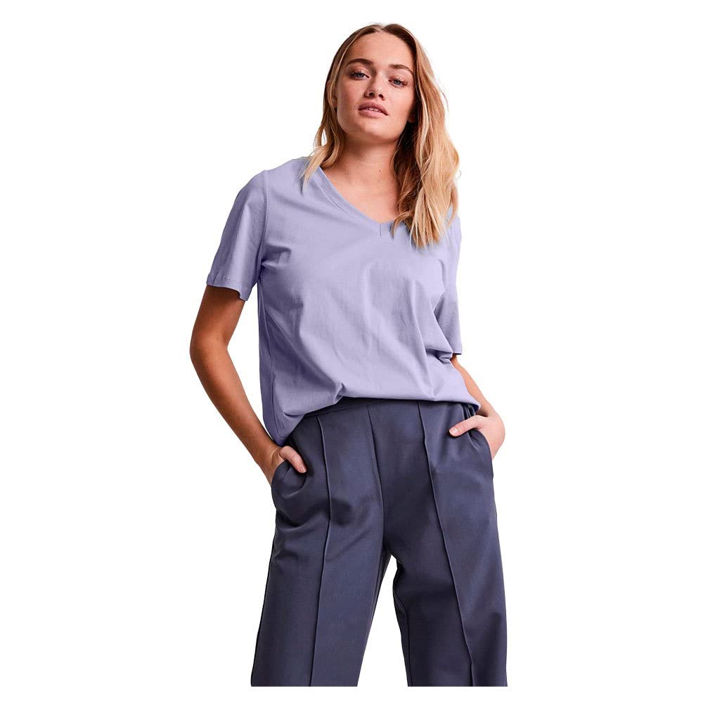 Pieces Pcria SS Women's Short-Sleeved V-Neck T-Shirt (Pack of 1)