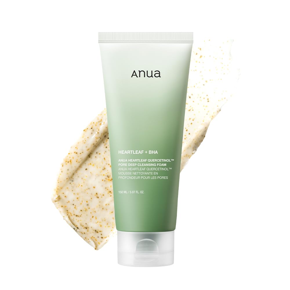 Anua Heartleaf Quercetinol Pore Deep Cleansing Foam, 5.07 fl.oz | Face wash for 