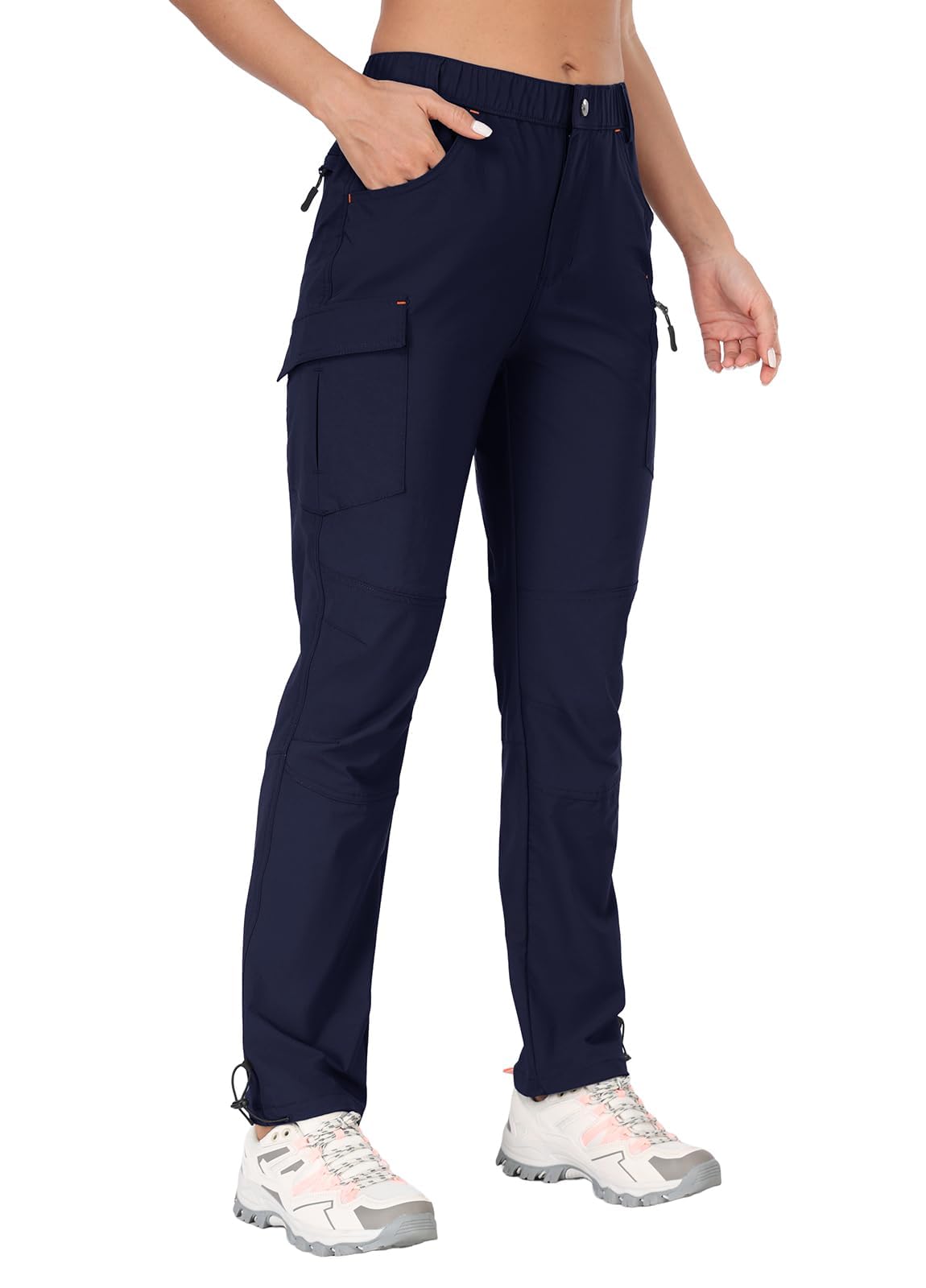 GymBrave Women's Trekking Trousers Cargo Capri 3/4 Summer Lightweight Quick Dry 