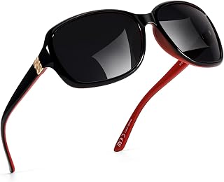 SIPHEW Polarized Sunglasses Womens, Classic Square Sun Glasses for women with UV Protection Wrap Shades