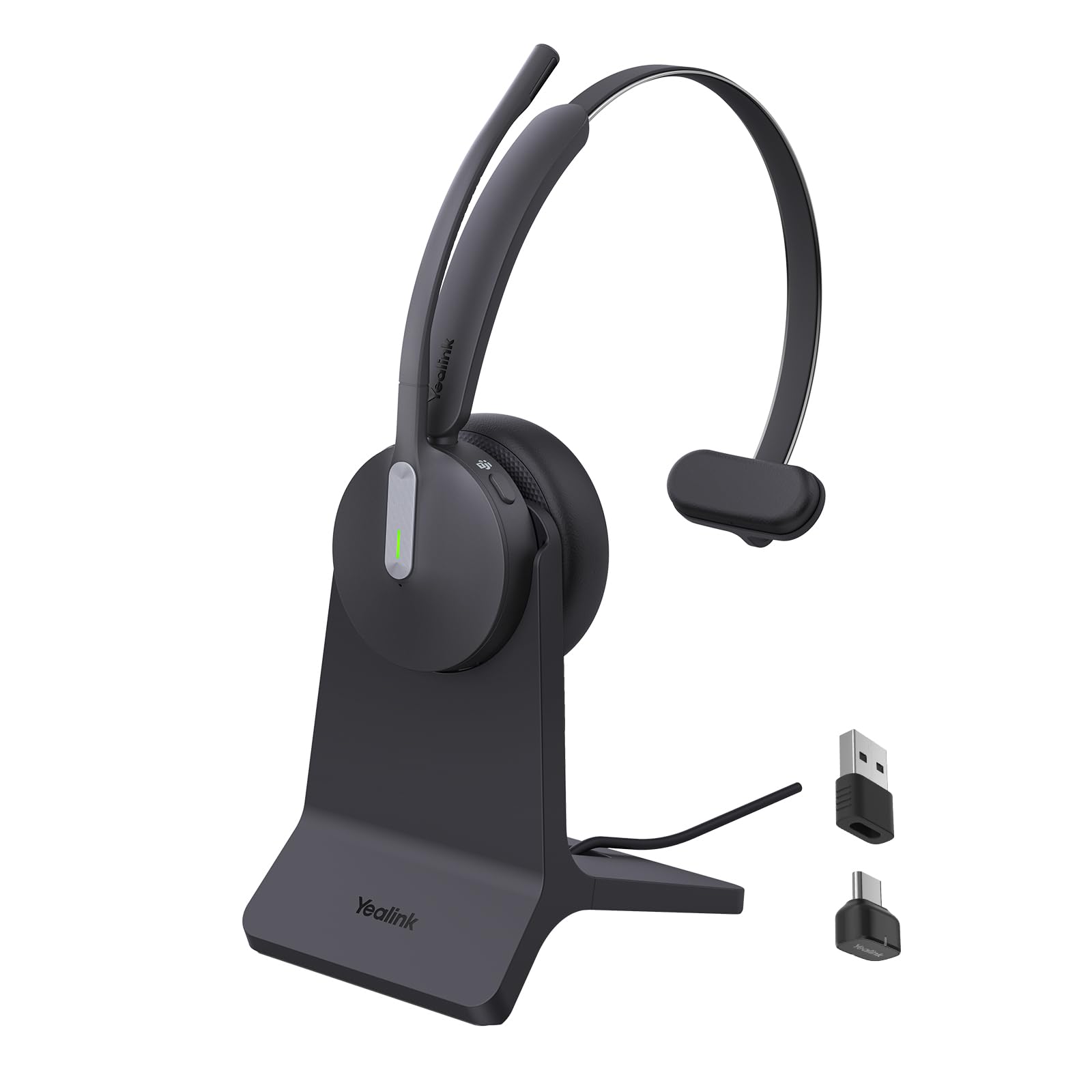 Yealink BH70 Mono Wireless Headset with Mic for Work, Bluetooth Headphone Teams 