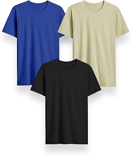 Generico Easy Fit T-Shirt, Pack of 5 Men's T-Shirts, Short Sleeves, 100% Cotton, Regular Fit, Unisex, Casual - Gym - Sports - Urban