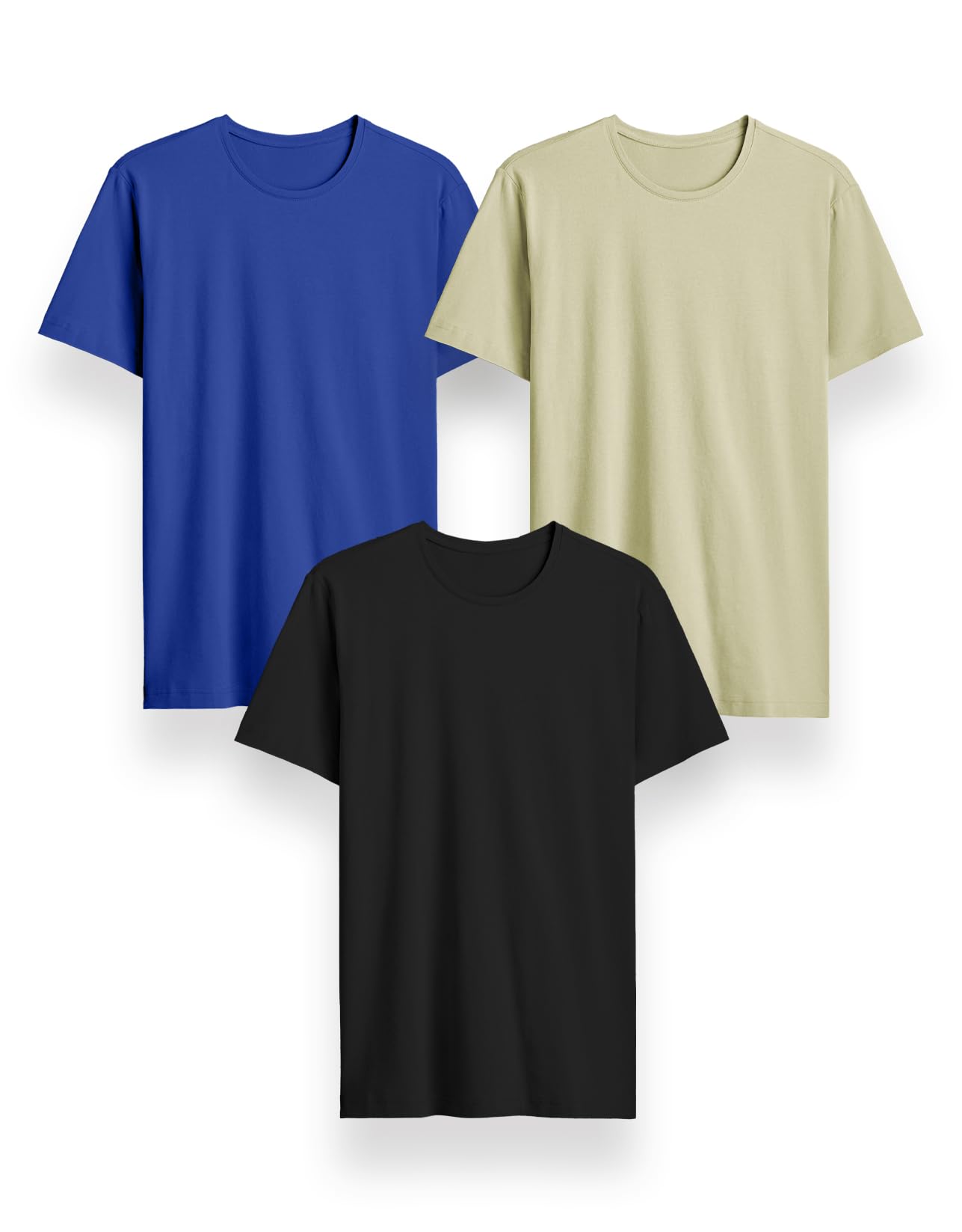 Generico Easy Fit T-Shirt, Pack of 5 Men's T-Shirts, Short Sleeves, 100% Cotton,
