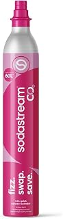 SodaStream - Additional Quick Connect Gas Cylinder, Terra and DUO Models, Exclusive for SodaStream Water Gasifier Machines, Pink - 60 L | Cilindro de CO₂ adicional con acoplamiento rápido, uso alimentario, color rosa y compatible con Duo, Terra, Art, Enso y Gaia