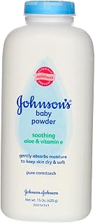 JOHNSON'S Aloe &amp; Vitamin E Baby Powder 15 oz (Pack of 3)