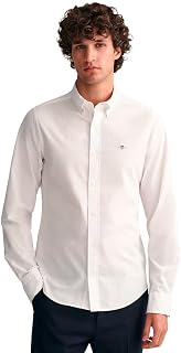 GANT Slim Poplin Shirt Camisa de Vestir Hombre (Pack de 1)