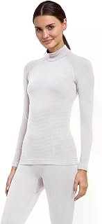 FALKE Women's Maximum Warm High Neck Technical T-Shirt Sports Long Sleeve for Cold to Very Cold Climates Quick Drying Breathable Sustainable Functional Yarn 1 Piece