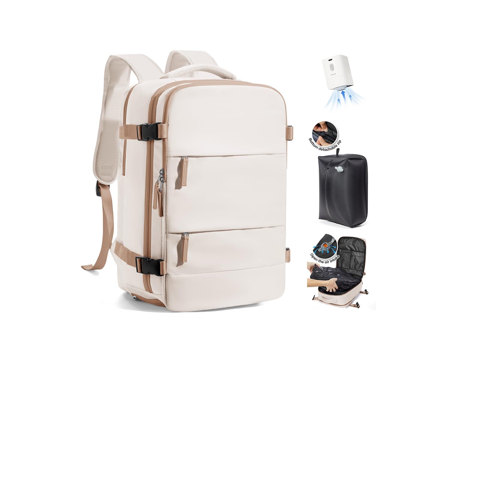 SZLX Vacuum Backpack Travel Bag with Pump,New Ryanair Cabin Size Bag 40x30x20 Ba