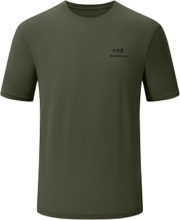 BASSDASH Men’s UPF 50+ Short Sleeve Fishing Shirts Performance Cooling UV Sun Protection Hiking T-Shirts