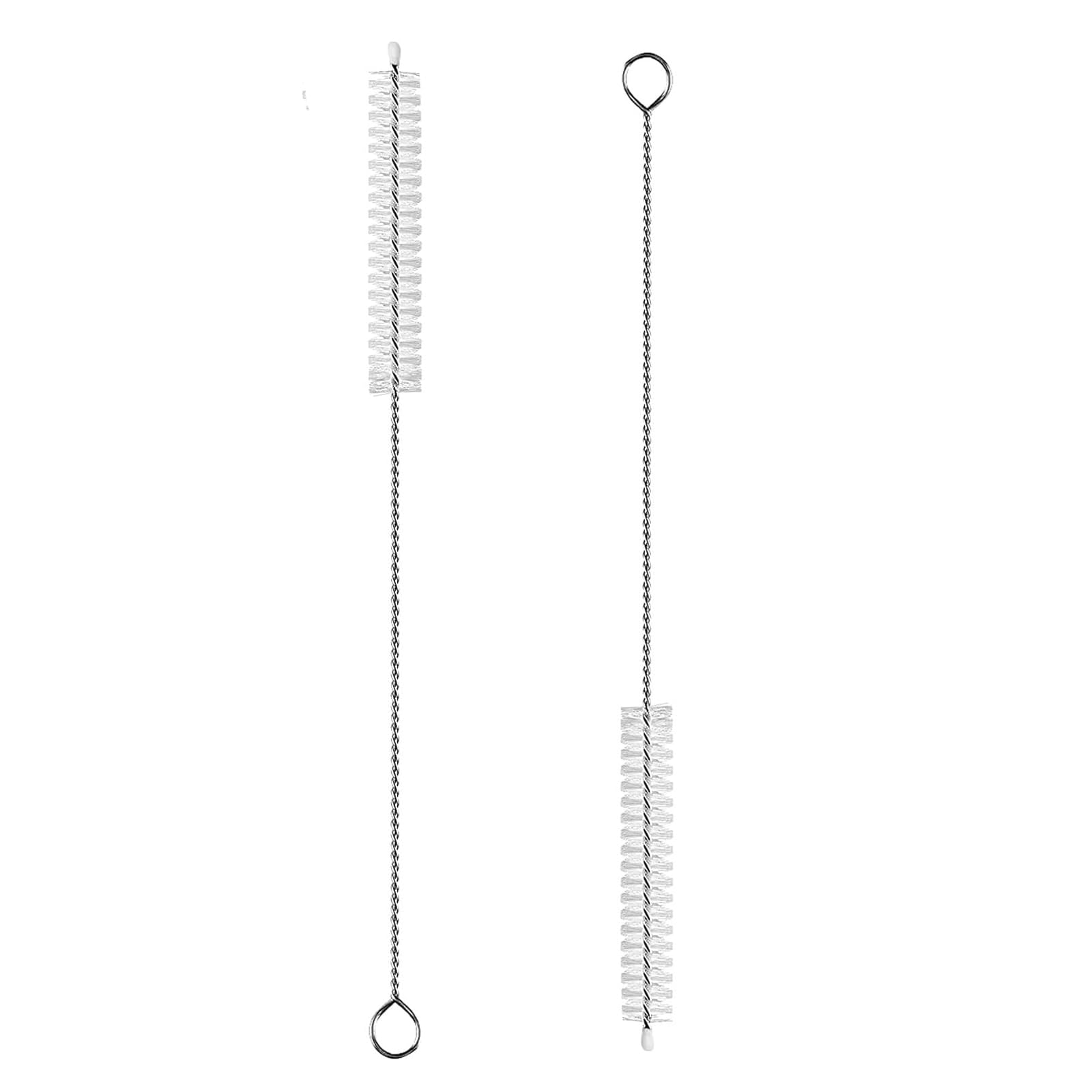 2 Pack Straw Cleaner Brush, Reusable Metal Handles Straw Cleaner Brush Extra Lon
