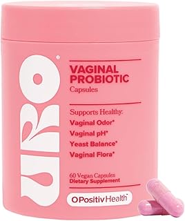 URO Vaginal Probiotics for Women, Healthy Odor & pH Balance, 1-Month Supply | With 5B CFU of Lactobacillus Probiotics and XOS Prebiotics for Vaginal Health Support