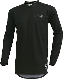 O'NEAL Motocross Jersey | Enduro Motorcycle | Fit for Maximum Freedom of Movement, Sewn Elbow Protection, Breathable | Element Jersey Classic | Adult | Black