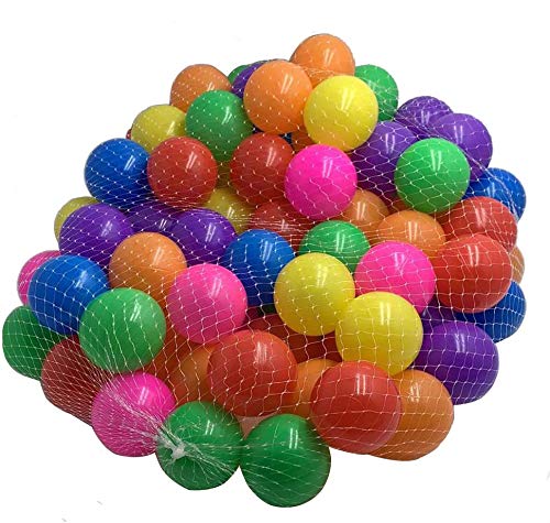 DIVCHI 100PCS Soft Plastic Mini Play Balls Multi Vibrant Colors - durable, No Sh