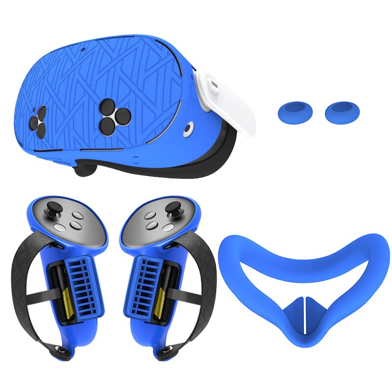 Upgraded Silicone Accessories for Meta Quest 3S - Protective Soft Shell, Control