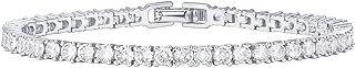 PAVOI 14K Gold Plated 3mm Cubic Zirconia Classic Tennis Bracelet | Gold Bracelets for Women
