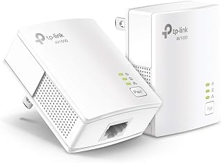 TP-Link AV1000 Powerline Ethernet Adapter KIT - Gigabit Port, Nano Size | Plug Pair &Play, Ethernet Over Power, Power Saving Mode, Network Adapter (TL-PA7017 KIT)