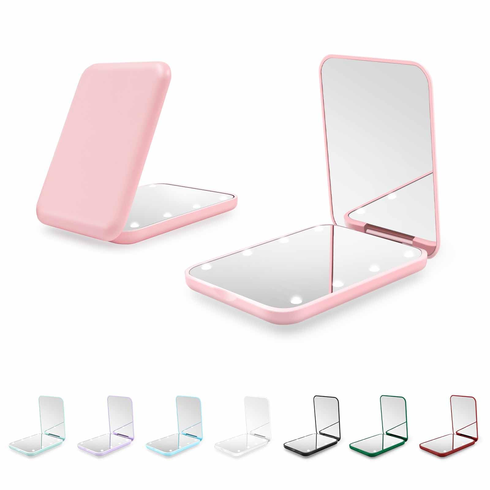 Compact Mirror with Light, 1X/3X Magnification LED Pocket Mirror for Women | Por